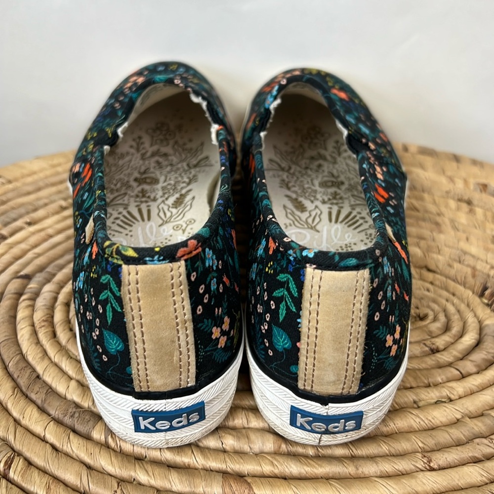 Keds Women's Black Floral Slip-On Sneakers - Picture 3 of 8